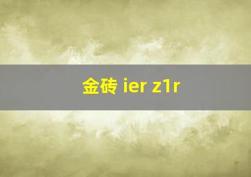 金砖 ier z1r